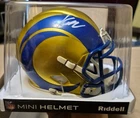 Kyren Williams LA Rams Autographed Riddell Mini Helmet. Beckett Authenticated