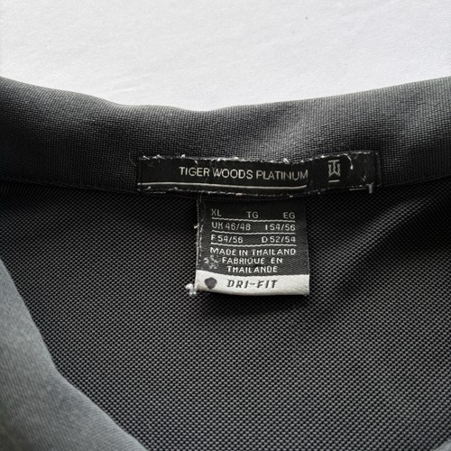 Nike Tiger Woods Platinum Herren XL Dri-Fit Golf Polo Black Diamond. LESEN! - Bild 3 von 10
