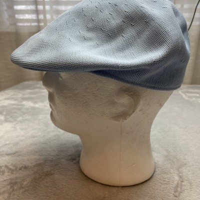 Kangol Design Mens Tropic 7100 Newsboy Cap Hat L Light Blue Lightweight Summer