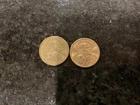 Lot of 2 2000 P Liberty One Dollar Gold E Extra Fine Eagle, Rare Coin