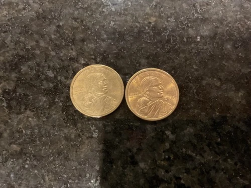 Lot of 2 2000 P Liberty One Dollar Gold E Extra Fine Eagle, Rare Coin