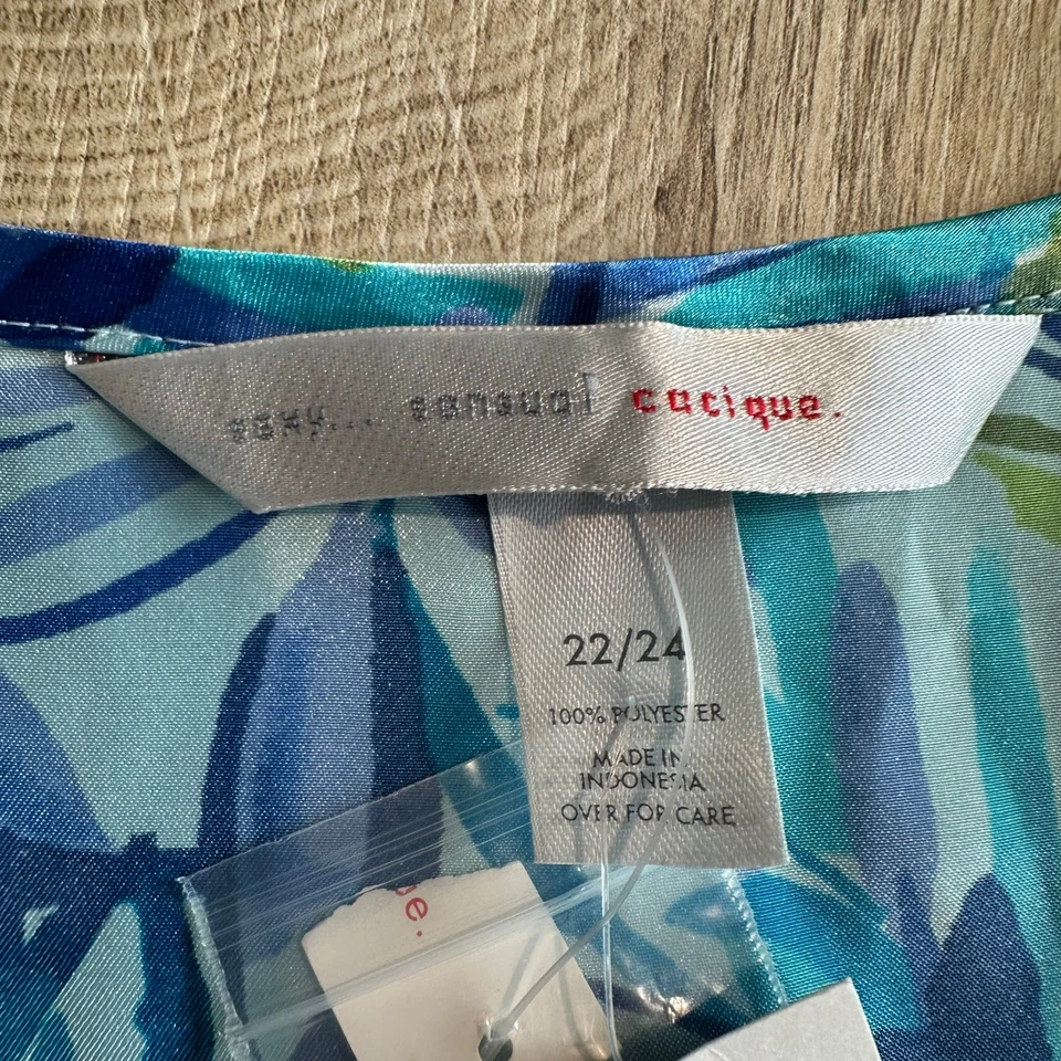 Juego de pijama sin mangas corto satinado cacique azul 22/24 Foto 4 de 4