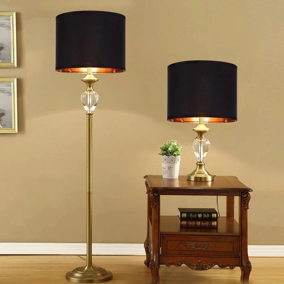 Juego de 2 pantallas de lámpara negras para tambor medianas doradas de 12 pulgadas de repuesto para  Foto 4 de 4