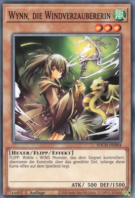 YuGiOh Wynn, die Windverzaubererin SDCH-DE004 Common Neu 1st