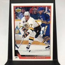 1993-94 Upper Deck Canucks Hockey Card #104 Sergio Momesso