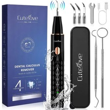 Electric Tooth Cleaner Tartar Plaque Remover for Teeth w/LED Light 3 Modes US