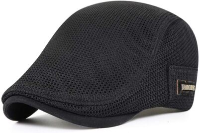 Men's Summer Mesh Newsboy Flat Cap Trucker Hat Sun One Size, Color 1 