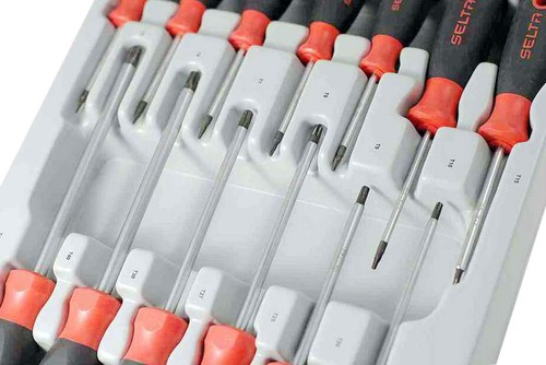 Selta Taiwan 13pc Torx Star Screwdriver Set Cr-V Blade: T5-T45 with PVC Tray - Picture 3 of 7