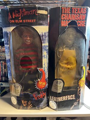 6 Horror Collector Series Lot - 18  action figure Freddy, Leatherface Scream Etc