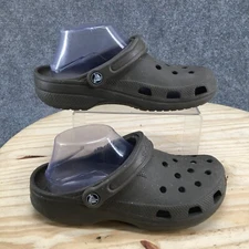 Crocs Shoes Mens 6-7 Womens 8-9 Classic Slingback Clogs Taupe Rubber Comfort