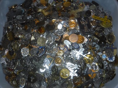 Catholic Medals Lot 1/2 lb, 1/2 Pound Saints, Crucifix, Pendants