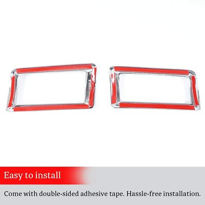 Chrome Center Console Air Vent Trim Covers For Dodge Ram 1500 2010-2017 - Set Of 2 5 thumbnail image