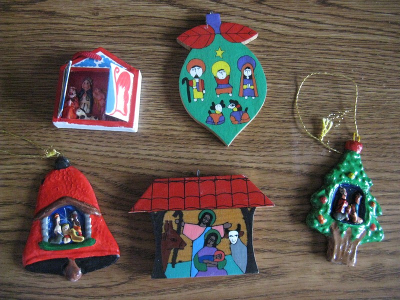 LOT OF 5 MEXICAN/PERUVIAN ORNAMENTS