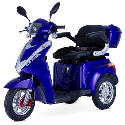 Seniorenmobil Eco Engel 501 Blau mit herausnehmbarem 20 Ah Lithium Ionen Akku