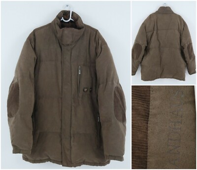Mens Hunting Jacket 3XL Size Vintage Brown LANDHAUS Down Duvet Puffer Coat  UK