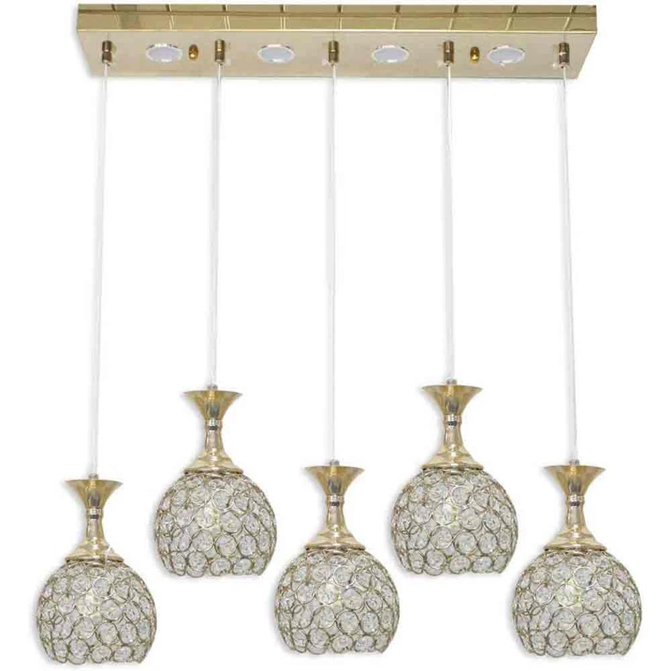 Lampadario da soffitto a sospensione plafoniera cristalli in acrilico G9 - Immagine 3 di 3