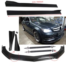Front Bumper Lip Spoiler Splitter Body Kit/Side Skirt /Rear For Bens Glossy