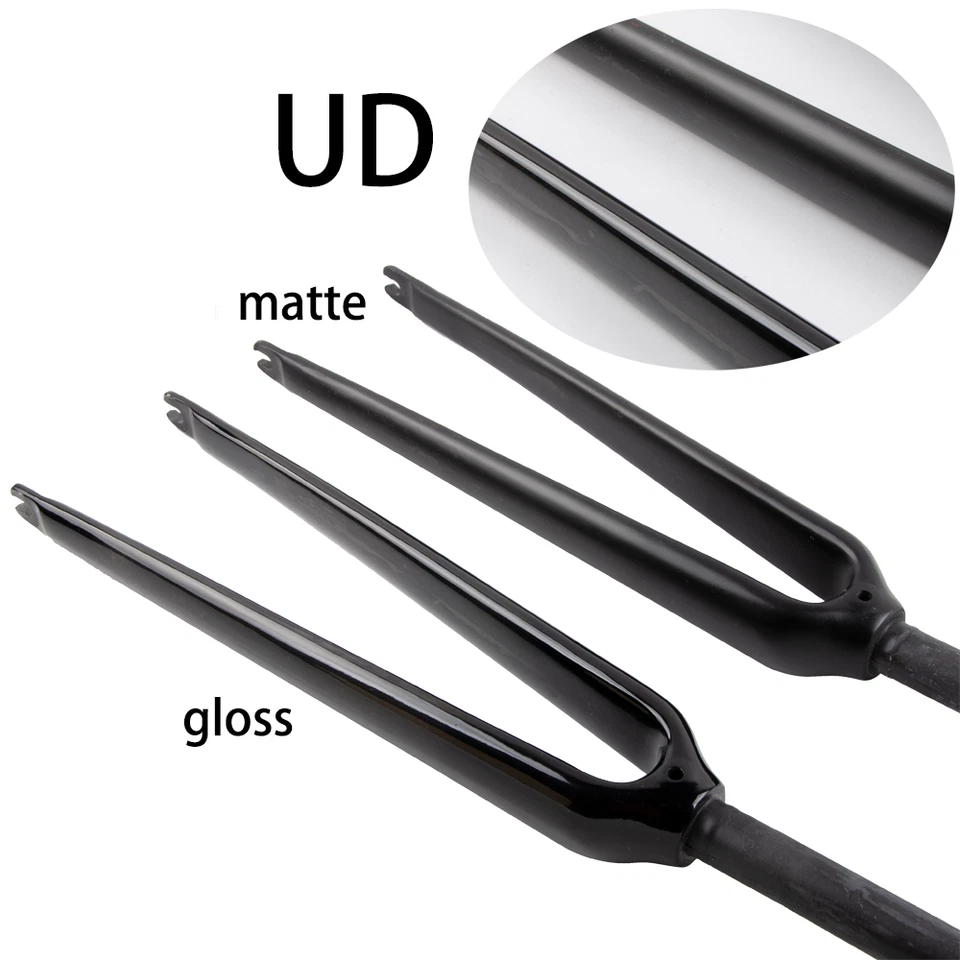 25.4mm Steerer Tube Fork UD Full Carbon Bicycle Forks Rigid Road Bike Fork 700C - Image 4 of 4