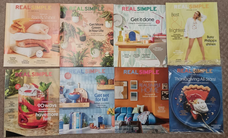 Real Simple Magazines March through November 2024 - Like New - 8 issues total
