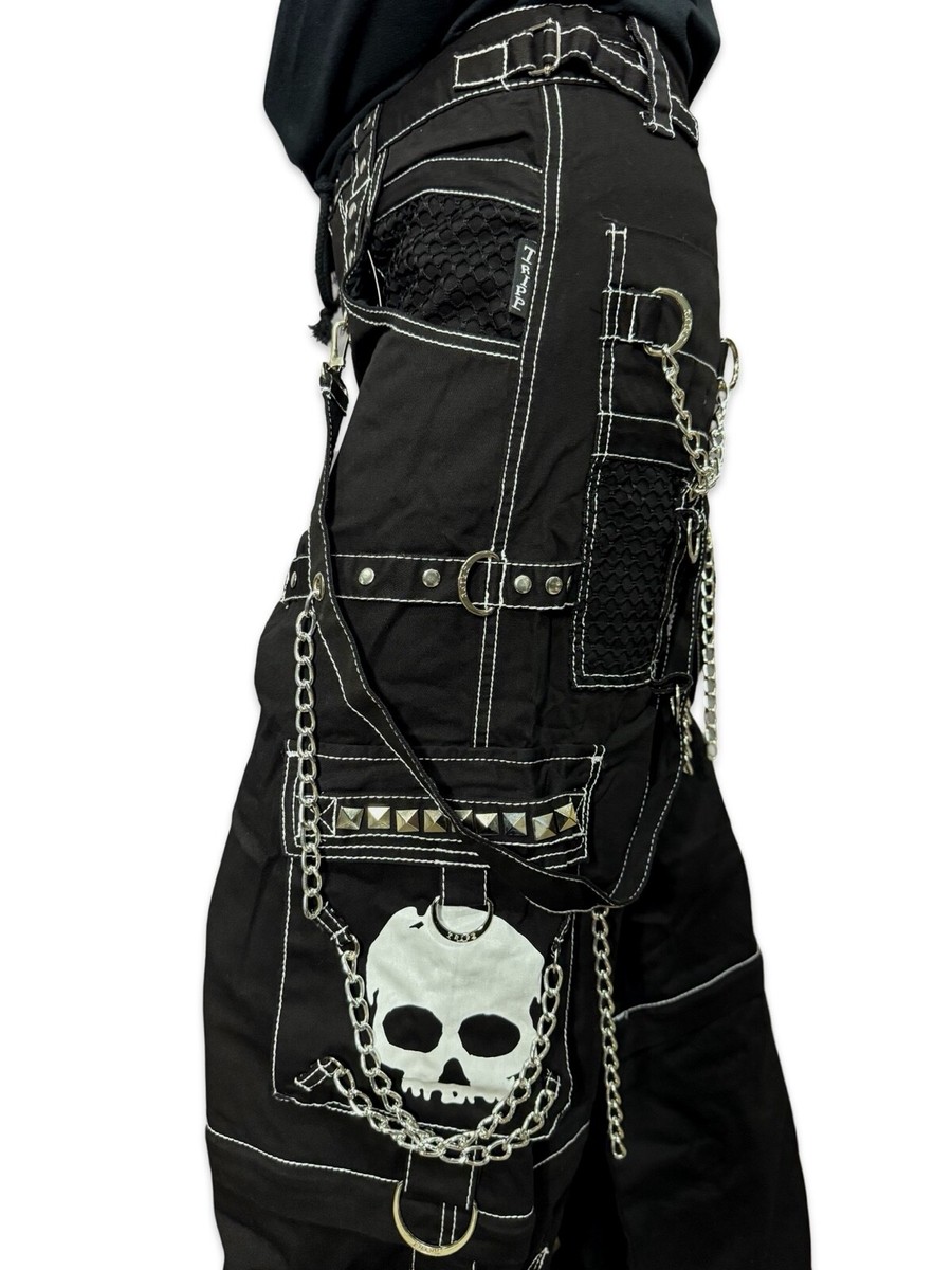 Tripp NYC Goth Skate Grunge Straps Baggy Bondage y2k Skull Pants