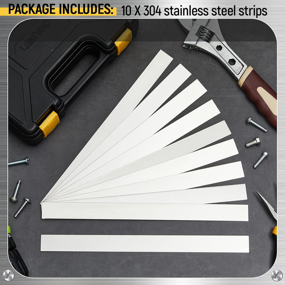 10 Pcs Metal Strips Metal Shim Stock Metal Sheet Metal Shims Gap Filler