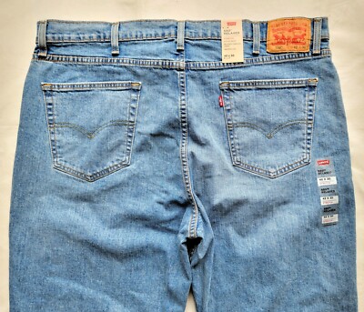 NWT Levi Men 550 Jeans Sz 42x30 Blue Medium Wash Stretch