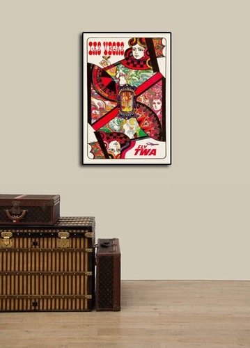 Las Vegas Fly TWA 1960’s Vintage Style Travel Poster - 20x30 - Picture 3 of 3