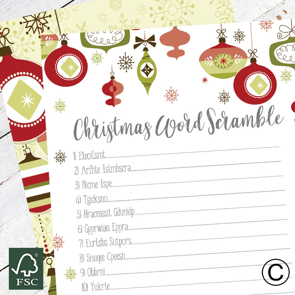 Christmas Word Scramble Game Christmas Games For Family Christmas