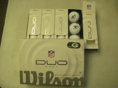 1 dz BRAND NEW 2025 Wilson Staff Duo Soft White golf balls Green Bay Packers