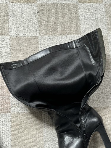 Y2K Boots Square Toe Block Heel Vtg Iconic White Mountain Black Leather Sz 8.5 - Picture 9 of 12