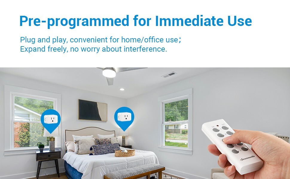 DEWENWILS Wireless Remote Control Outlet, Programmable and Expandable Electrical