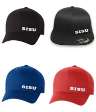 SISU Finland  Flex Fit HAT CURVED or FLAT BILL *FREE SHIPPING in BOX*