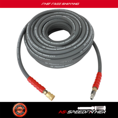 #ad Brand New 6000psi 3 8quot; x 100ft Hot Water Pressure Washer Hose High Quality $108.55