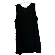 CJ Banks Black Sleeveless Dress Ruffle Party SZ 3X