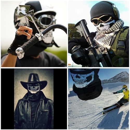 Balaclava Skull Full Face Mask for Halloween Outdoor Sport Cycling Hiking - Picture 2 of 7