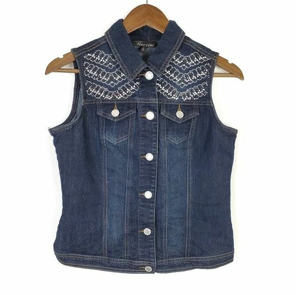 Jewelled denim jacket sale