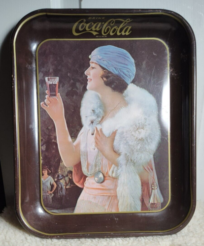 Vintage 1973 Memorabilia Serving Tray Coca Cola Theme Some Wear 13.125 x 10.625 - Picture 1 of 6