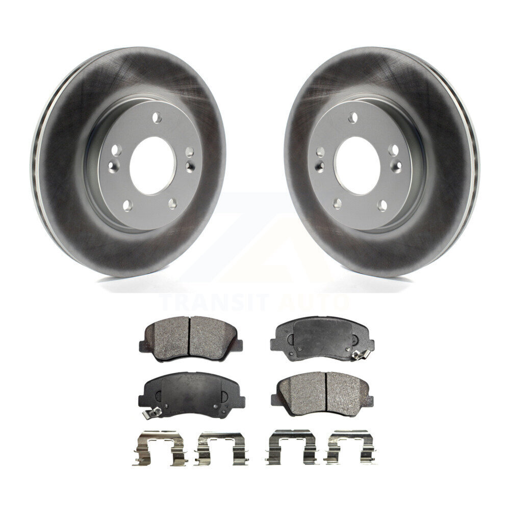 High-Performance Front Coated Brake Rotors & Semi-Metallic Pads Kit for Hyundai Elantra GT Kia Forte