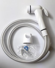 KIT DOCCETTA CORNETTA CON PULSANTE E TUBO DOCCIA EVOLUTION BIANCA PARRUCCHIERI