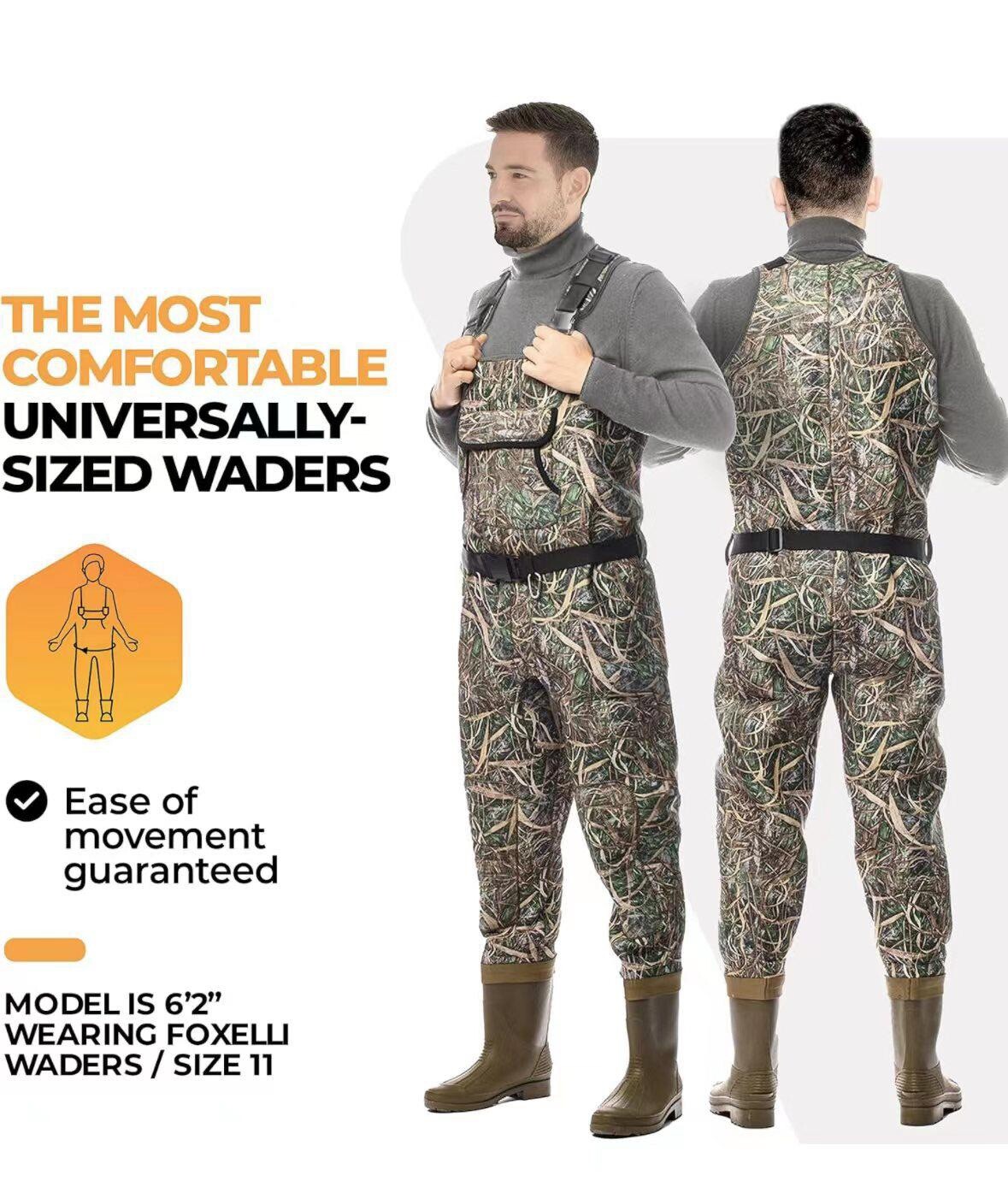 Neoprene Chest Waders, Camouflage Hunting and Fishing Waders Size 12 eBay