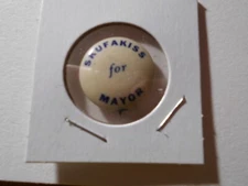 7/8" Skufakiss Mayor unknown location cello pinback button