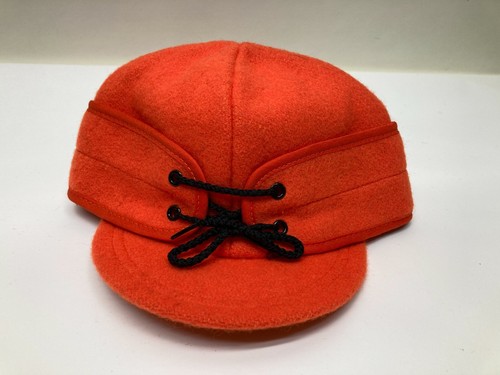 Railroad Cap Orange Wool Blend Hat Made 