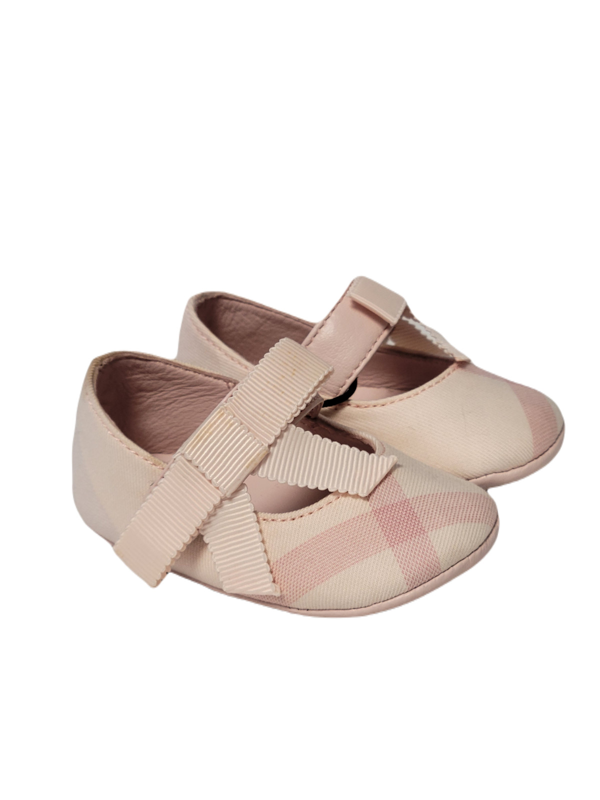 New Burberry Baby Mary Janes in Pink with Bow Size 15 US 0