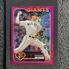 2024 Topps Chrome Magenta Speckle #208 Keaton Winn RC Giants #'d 115/350