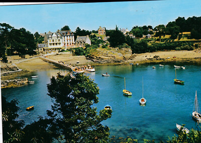 CPSM ILE DE BREHAT L' ILE DES FLEURS PORT CLOSED