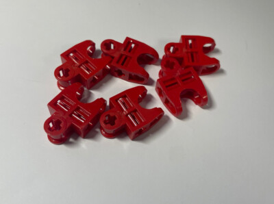 6x LEGO Technic Axle Connector 2x3 with Ball Head Mount Red Red 32174