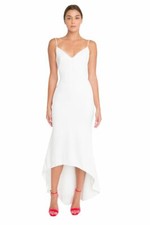 Black Halo Armelle White High-Low Gown 8 NWT