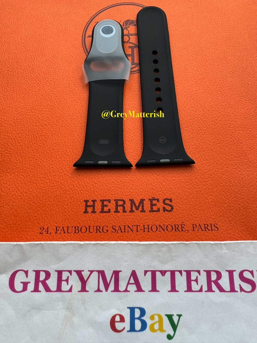 NEW~HERMÈS~Black sport band 2pc-S/M-38/40/41mm/new 42 Apple NEW~HERMÈS~Black sport band 2pc-S/M-38/40/41mm/new 42 Apple