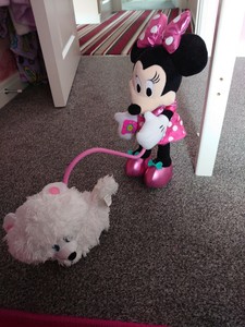minnie mouse walking dog toy