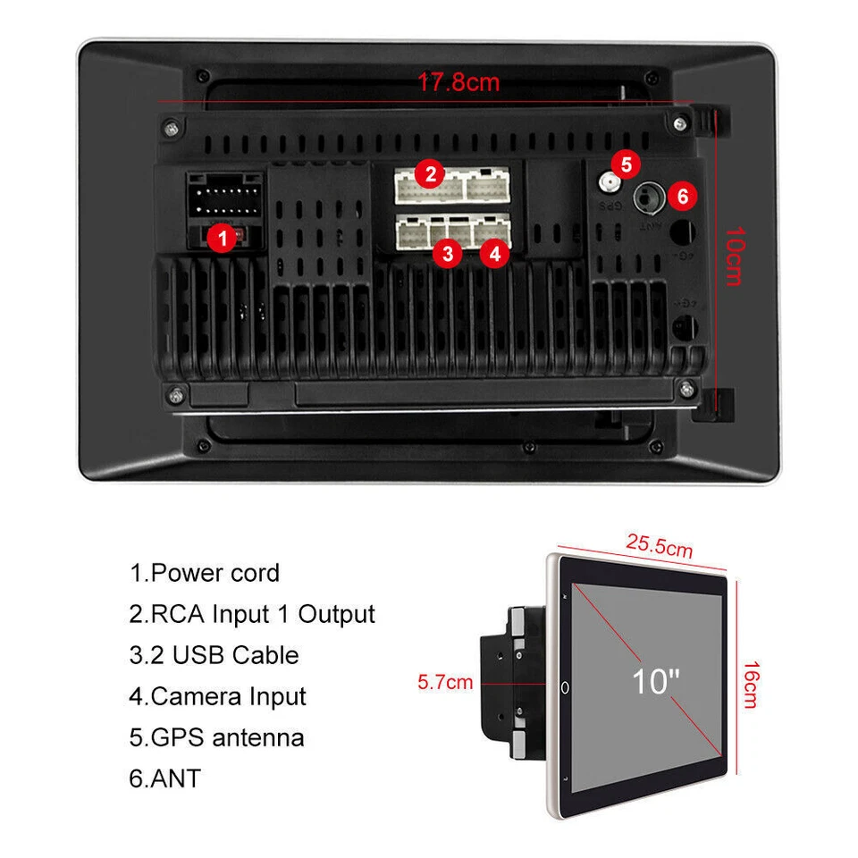 Vertical For Tesla Style Android 11 Car Stereo Radio GPS Player Rotatable Unit - Image 2 of 4